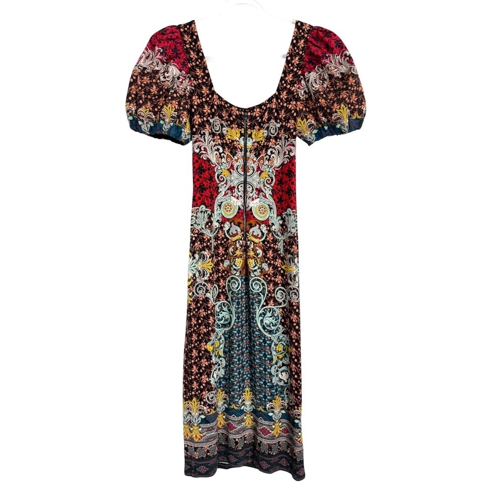 NWT Alice + Olivia Lexia Puff Sleeve Midi Dress 4 - Picture 10 of 13
